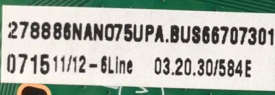 KIT PARA TV LG NANOCELL 4K·UHD·HDR / MAIN EBT66707301 / EAX69462005 / 66707301 / T-CON 6871L-6102D / 6102D / 6870C-0834B / FUENTE EAY65895552 / LGP86NT-21U1 / 65895552 / 3PCR02852B / EPCD31CB1B / PANEL NC860TQF-AAKP1 / 86NAN075UPA / 86NANO75UPA - Imagen 5